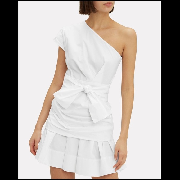 DEREK LAM 10 CROSBY Tie Front Poplin dress - Picture 2 of 6